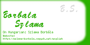 borbala szlama business card
