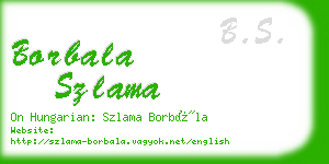 borbala szlama business card